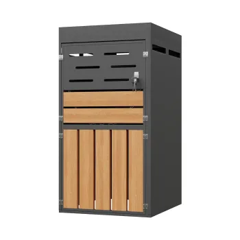 Dulap exterior multifunctional 2-in-1, Gri | Aosom Romania cf97 imagine
