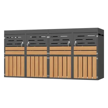 Dulap exterior multifunctional, Gri | Aosom Romania 18bc imagine