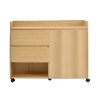 Dulap mobil pentru pantofi cu separatoare reglabile, 110x35x86 cm, Culoare naturala 0c9c imagine