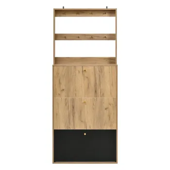Dulap modern pentru pantofi cu carlige, Culoare naturala | Aosom Romania 83d3 imagine