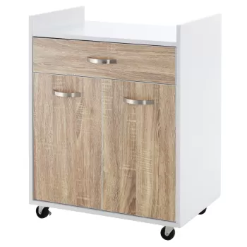 HomCom carucior bucatarie, cu dulap si sertar, 60x40x77cm | AOSOM RO 8856 imagine