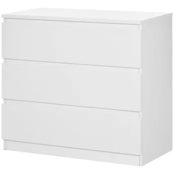 HOMCOM Comoda 3 sertare, Dulap de depozitare elegant pentru dormitor, interior, 80l x 39P x 73H cm | Aosom Romania 7145 imagine