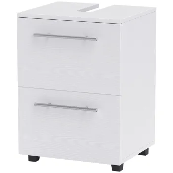 HOMCOM Dulap baie, comoda lavoar cu sertar, compact, placa aglomerata, Alb | Aosom Romania 1755 imagine