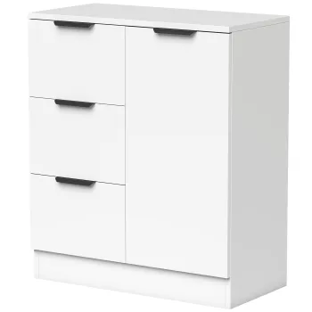 HOMCOM Dulap Comoda Ingusta Con 3 Sertare E Usa Inchidere Silentioasa | Aosom Romania f837 imagine