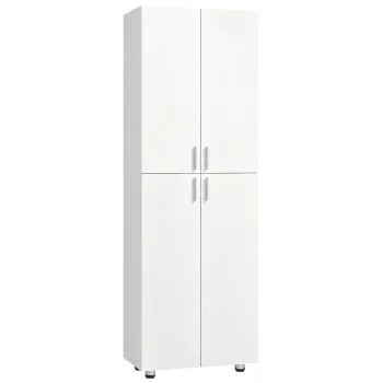 HOMCOM Dulap cu 4 Usi, 180 cm, Alb | Aosom Romania 1138 imagine