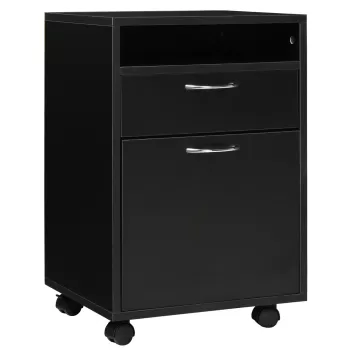 HomCom dulap cu roti, pentru documente, 40x35x60 cm negru | AOSOM RO 14ec imagine