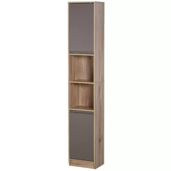 HomCom dulap de baie cu rafturi si sertare, 30x24x170cm | AOSOM RO 303a imagine