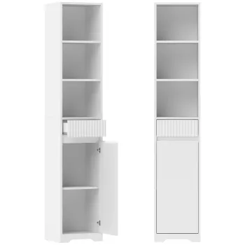 HOMCOM Dulap de Baie Inalt, Dulap Independent cu Raft Reglabil | Aosom Romania 51d7 imagine
