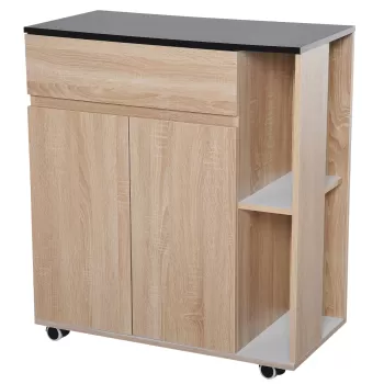 HomCom dulap de bucatarie cu roti, 78x39.5x88.5 cm | AOSOM RO 7637 imagine