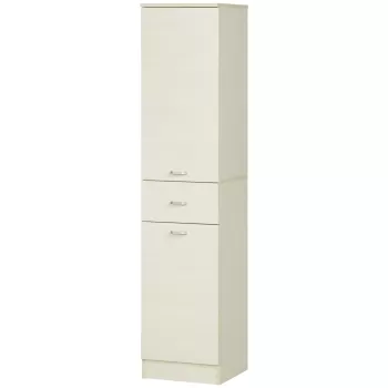 HOMCOM Dulap de bucatarie din PAL cu 2 dulapuri, sertar central si polita reglabila, 34x34x150cm, culoarea lemnului 1111 imagine