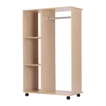HomCom dulap deschis cu cuier si 3 rafturi, 80 x 40 x 128 cm | AOSOM RO f759 imagine