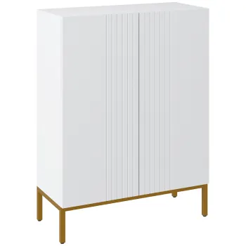 HOMCOM Dulap Ingust pentru Pantofi, Dulap Subtire pentru Depozitarea Pantofilor cu Balamale Moi-Inchise si Rafturi Reglabile 95x72x31.5 cm, Alb ad84 imagine