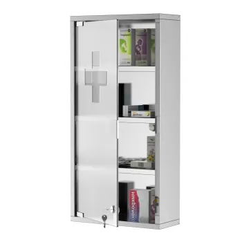 HomCom, dulap medicamente cu 4 rafturi, 30x12x60cm | Aosom Ro cb20 imagine