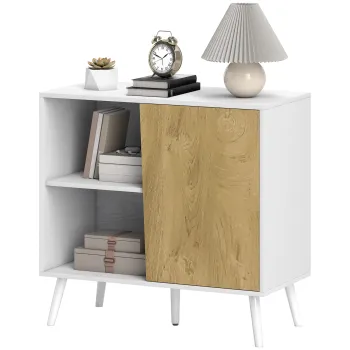 HOMCOM Dulap Modern Reglabil Alb | Aosom Romania 5215 imagine