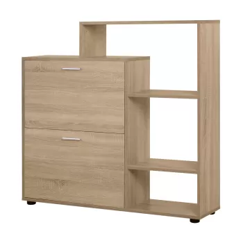 Homcom Dulap Pantofi Design Modern 20 Perechi pentru Hol in Lemn 101,5 x 25,5 x 98 cm d8e2 imagine