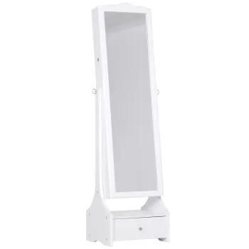 HomCom dulap pentru bijuterii, cu oglinda 45x36x150cm | AOSOM RO 3e5d imagine