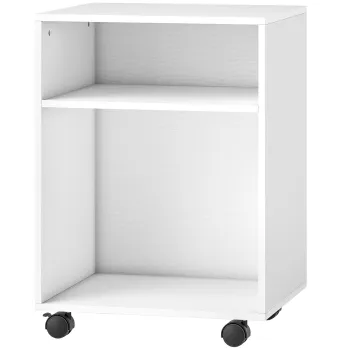 HOMCOM Dulap pentru Imprimanta cu Roti si 2 Rafturi 40x35x55.5 cm, Alb | Aosom Romania ef3c imagine