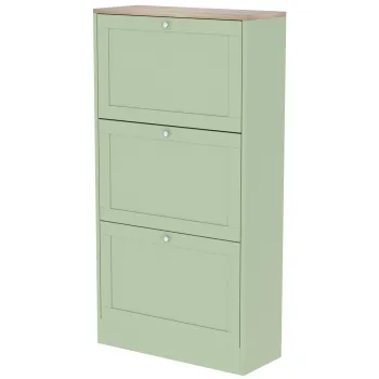 HOMCOM Dulap pentru incaltaminte Stil modern, 3 usi abatatoare, 18 perechi de pantofi, 60 x 23,5 x 115 cm, Verde | Aosom Romania 6297 imagine