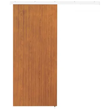 HOMCOM Usa Culisanta 90x210 cm, Kit Montaj pentru Dulapuri, Sina, Efect Lemn Maro | Aosom Romania f942 imagine