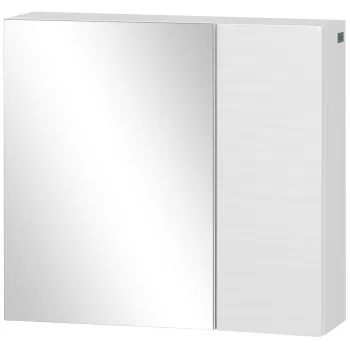 kleankin Dulap cu oglinda de baie din placi aglomerate si sticla, cu 4 rafturi reglabile si design de perete | AOSOM RO 9f90 imagine