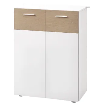 kleankin Dulap de Podea pentru Baie cu 2 Usi si Rafturi Interioare Reglabile Mobilier Auxiliar din Lemn Multifunctional pentru Living Bucatarie Dining 60x30x85 cm Alb | Aosom Romania 0008 imagine