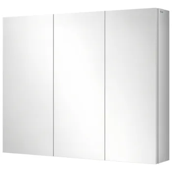 kleankin Spiegelschrank, dulap de baie, 3 usi cu oglinda, 5 rafturi interioare, otel inoxidabil, Culoare: Argintiu, 70 x 12 x 55 cm | Aosom Romania 24fb imagine