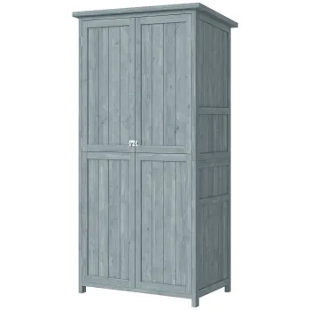 Outsunny Dulap de Exterior, Depozitare pentru Unelte cu 2 Rafturi | Aosom Romania 356e imagine