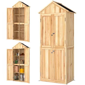 Outsunny Dulap de Exterior pentru Unelte cu Rafturi Detasabile | Aosom Romania d6c8 imagine