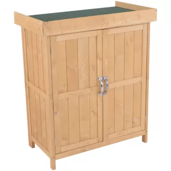Outsunny Dulap de Extern Debara de Gradina cu 2 Rafturi de Scule 74 x 43 x 88cm | Aosom RO 6884 imagine