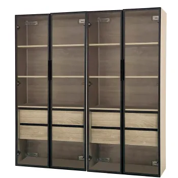 Set de 2 dulapuri de baie cu iluminare LED, Negru | Aosom Romania dee5 imagine