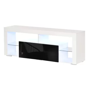 Suport TV HOMCOM cu Lumini LED 20 de culori si Telecomanda, Televizoare de pana la 55