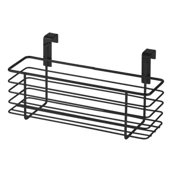 Cos depozitare pentru usa dulap Wenko Slim, 24 x 10 cm, negru 6a02 imagine