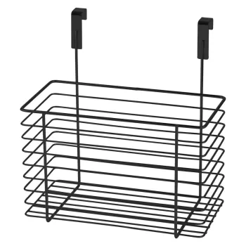 Cos depozitare pentru usa dulap Wenko Slim, inaltime 25 cm, negru 1e63 imagine