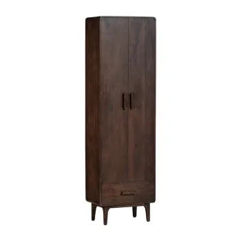 Dulap A(R)n culoare naturalAA(R)nchisAdin lemn de mango 60x200x35 cm Liya aEURWOOOD 993e imagine