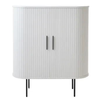 Dulap alb cu usa glisanta 100x118x40 cm Nola - Unique Furniture 15bb imagine