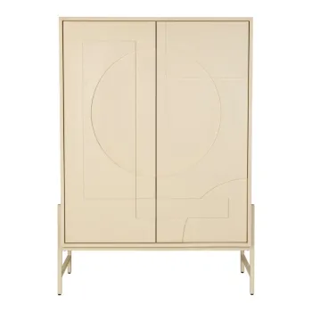 Dulap crem cu aspect de lemn de stejar 100x140x45 cm Faces - Zuiver 5d94 imagine