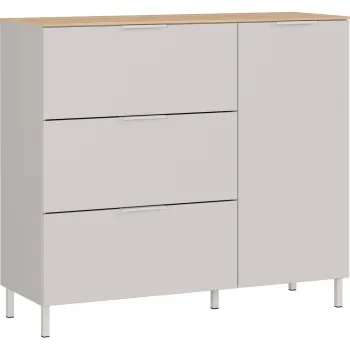 Dulap crem cu aspect mat 109x98x40 cm Savoca aEURGermania 4754 imagine