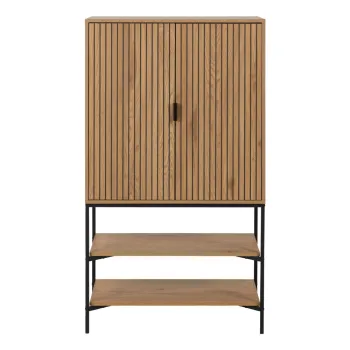 Dulap cu aspect de lemn de stejar 80x140 cm Jaipur - Actona 8a56 imagine