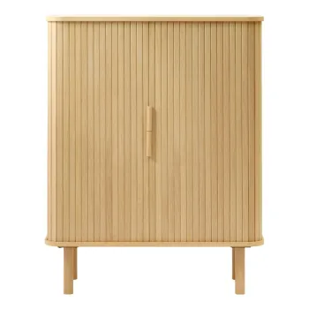Dulap cu aspect de lemn de stejar cu usa glisanta 113x90 cm Cavo - Unique Furniture 9549 imagine