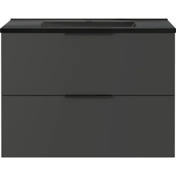 Dulap cu chiuveta negru/gri antracit suspendat 81x61 cm Crandon - Germania 5e82 imagine