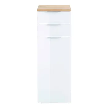 Dulap de baie alb inalt cu aspect de lemn de stejar 39x112 cm Pescara - Germania d08e imagine
