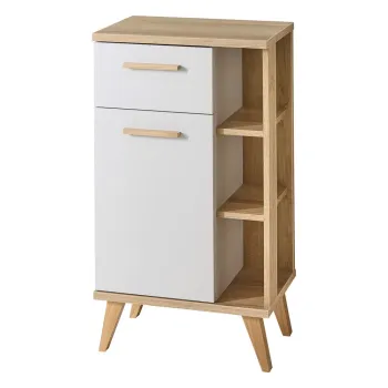 Dulap de baie crem/in culoare naturala jos cu aspect de lemn de stejar 50,5x89,5 cm Quickset 966 - Pelipal 8649 imagine