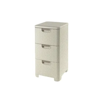Dulap de baie crem scund din plastic 33x60 cm Style - Curver 748d imagine