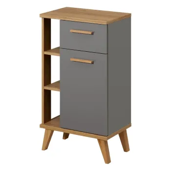 Dulap de baie gri/in culoare naturala jos cu aspect de lemn de stejar 50,5x89,5 cm Quickset 924 - Pelipal 2f85 imagine