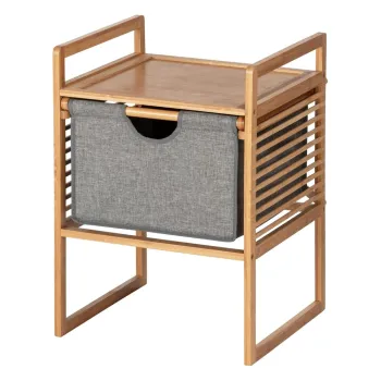 Dulap de baie gri/in culoare naturala jos din bambus 40x56 cm Bahari - Wenko 95ed imagine