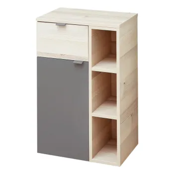 Dulap de baie gri/in culoare naturala jos/suspendat cu aspect de lemn de pin 72x45 cm Quickset 394 - Pelipal 668d imagine