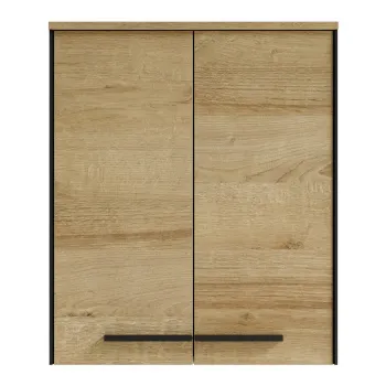 Dulap de baie in culoare naturala suspendat cu aspect de lemn de stejar 72x60 cm Quickset 395 - Pelipal af28 imagine