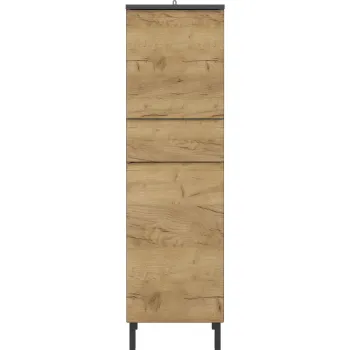 Dulap de baie inalt gri inchis cu aspect de stejar 34x120 cm Salinas - Germania b667 imagine
