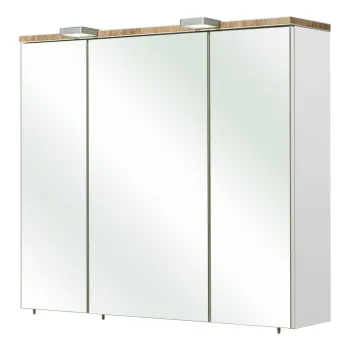 Dulap de baie suspendat alb cu oglinda 80x70 cm Set 923 - Pelipal b656 imagine
