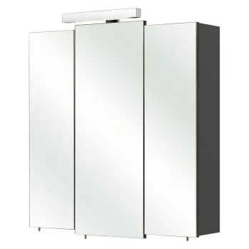 Dulap de baie suspendat gri inchis cu oglinda 68x73 cm Set 311 - Pelipal 8613 imagine